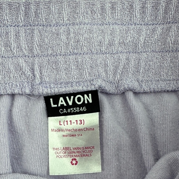 Lavon Mauve TerryMini Skirt with White Trim - Picture 3 of 7